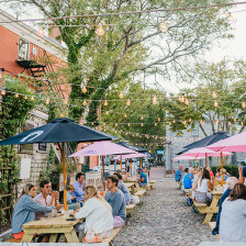 Repas en plein air à Nantucket, Massachusetts